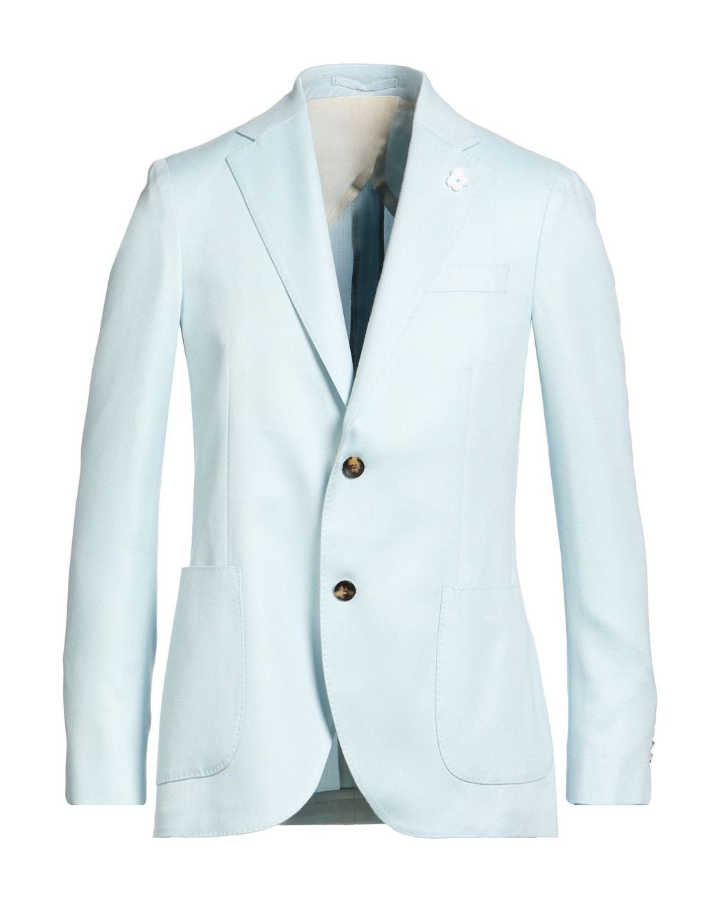 Lardini Blue Blazer Cashmere, Wool, Silk for men
