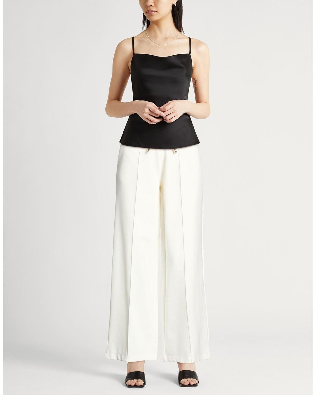 Herno White Pants Cotton, Polyamide, Elastane