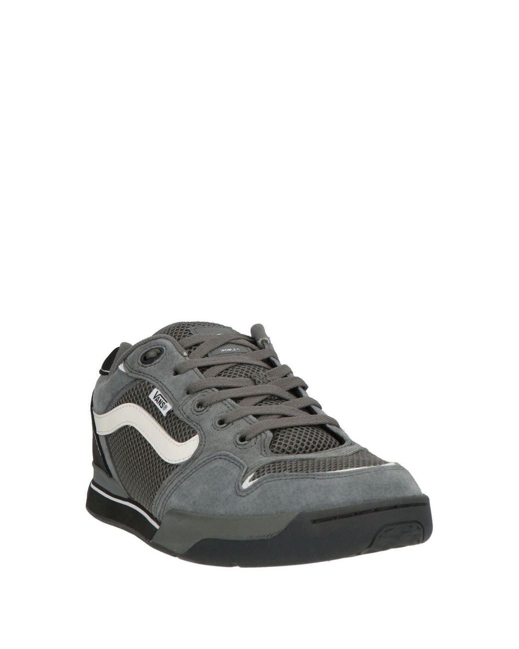 Vans Gray Sneakers Leather, Textile Fibers for men