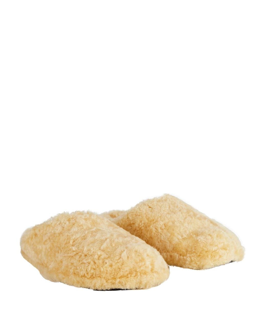 Jil Sander Natural Mules & Clogs Shearling