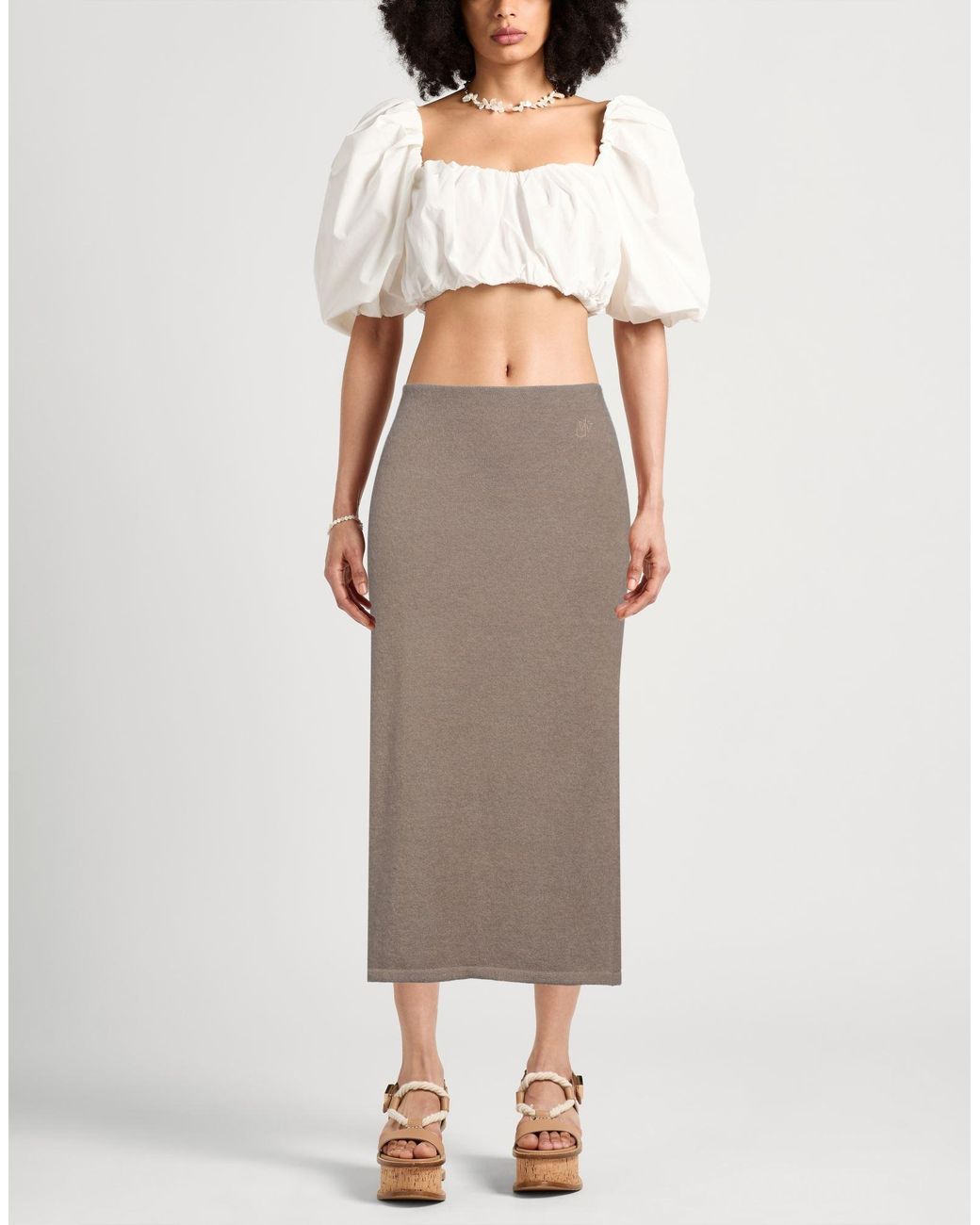 J.W. Anderson Brown Midi Skirt