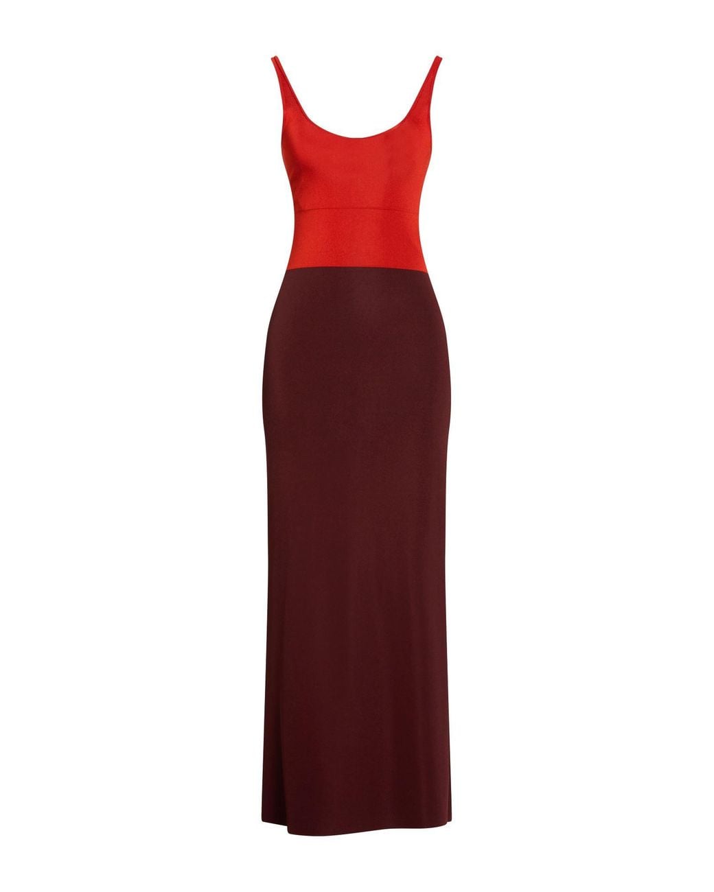 Fendi Red Maxi Dress Viscose, Polyamide, Elastane