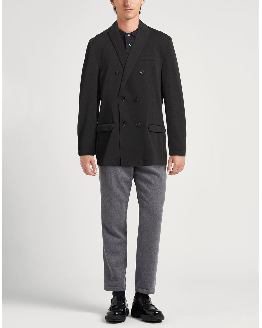 Daniele Alessandrini Black Midnight Blazer Polyester, Elastane for men