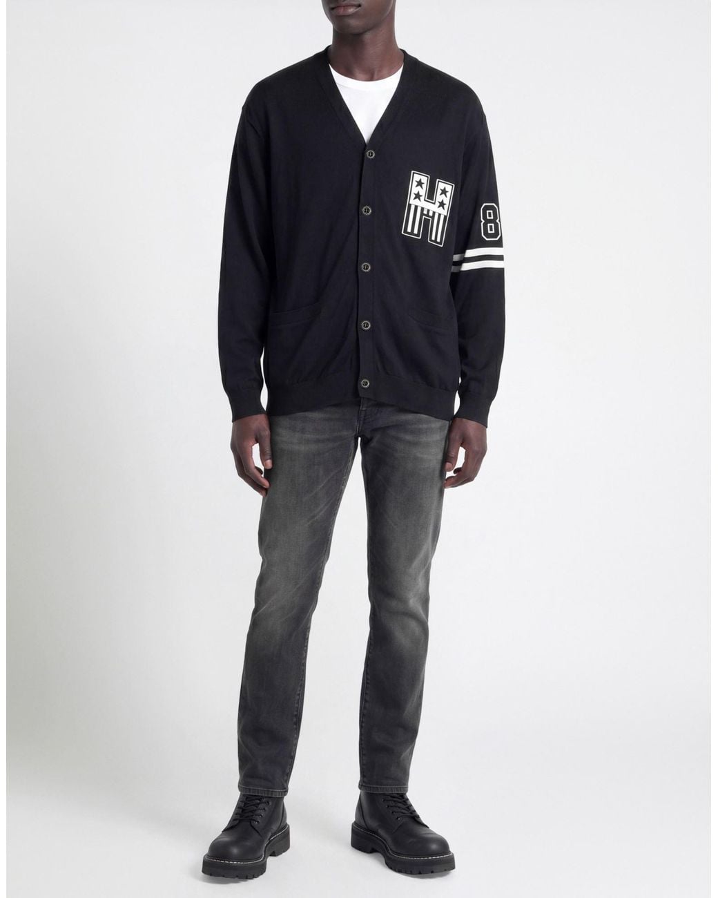 Hysteric Glamour Blue Cardigan Cotton, Nylon for men