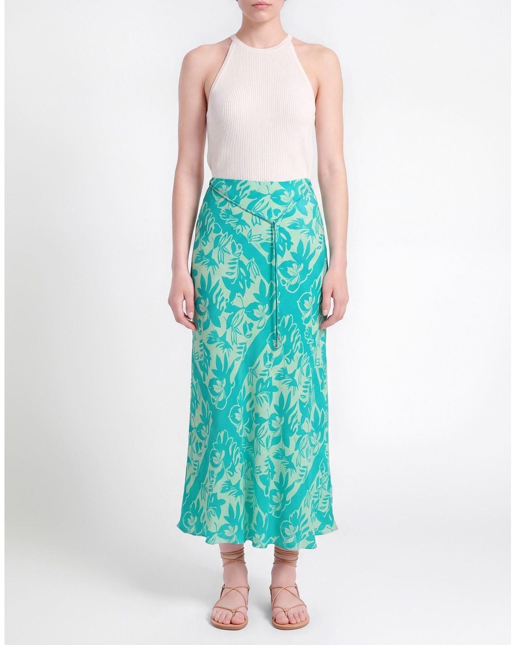 Ottod'Ame Blue Maxi Skirt