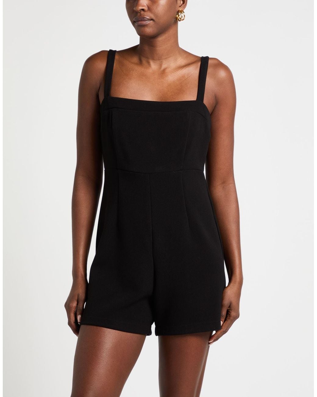 Compagnia Italiana Black Playsuit Polyester, Viscose, Elastic Fibres
