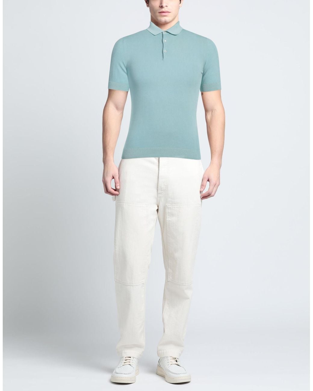 FILIPPO DE LAURENTIIS Blue Polo Shirt for men