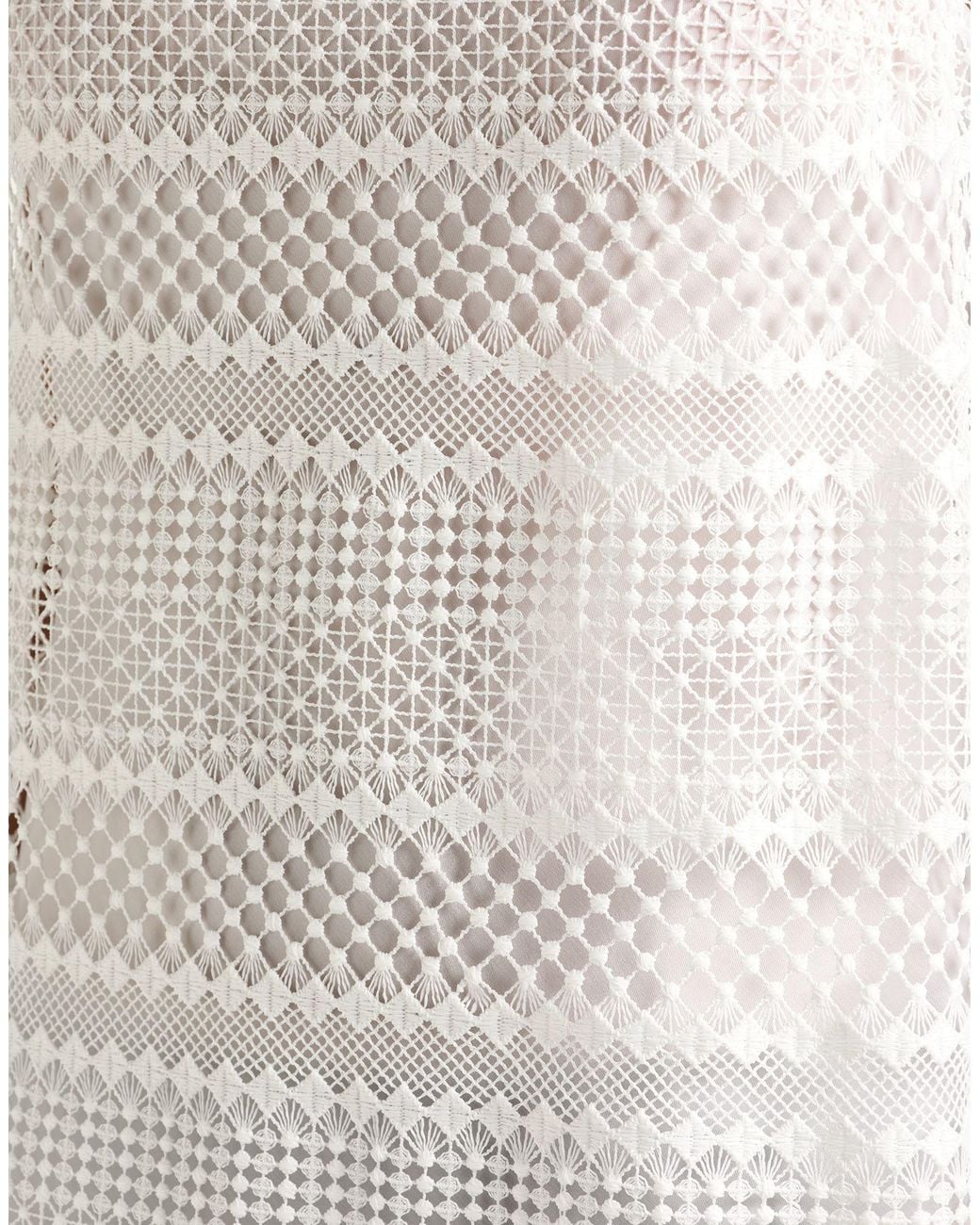 Clips White Mini Dress Polyester