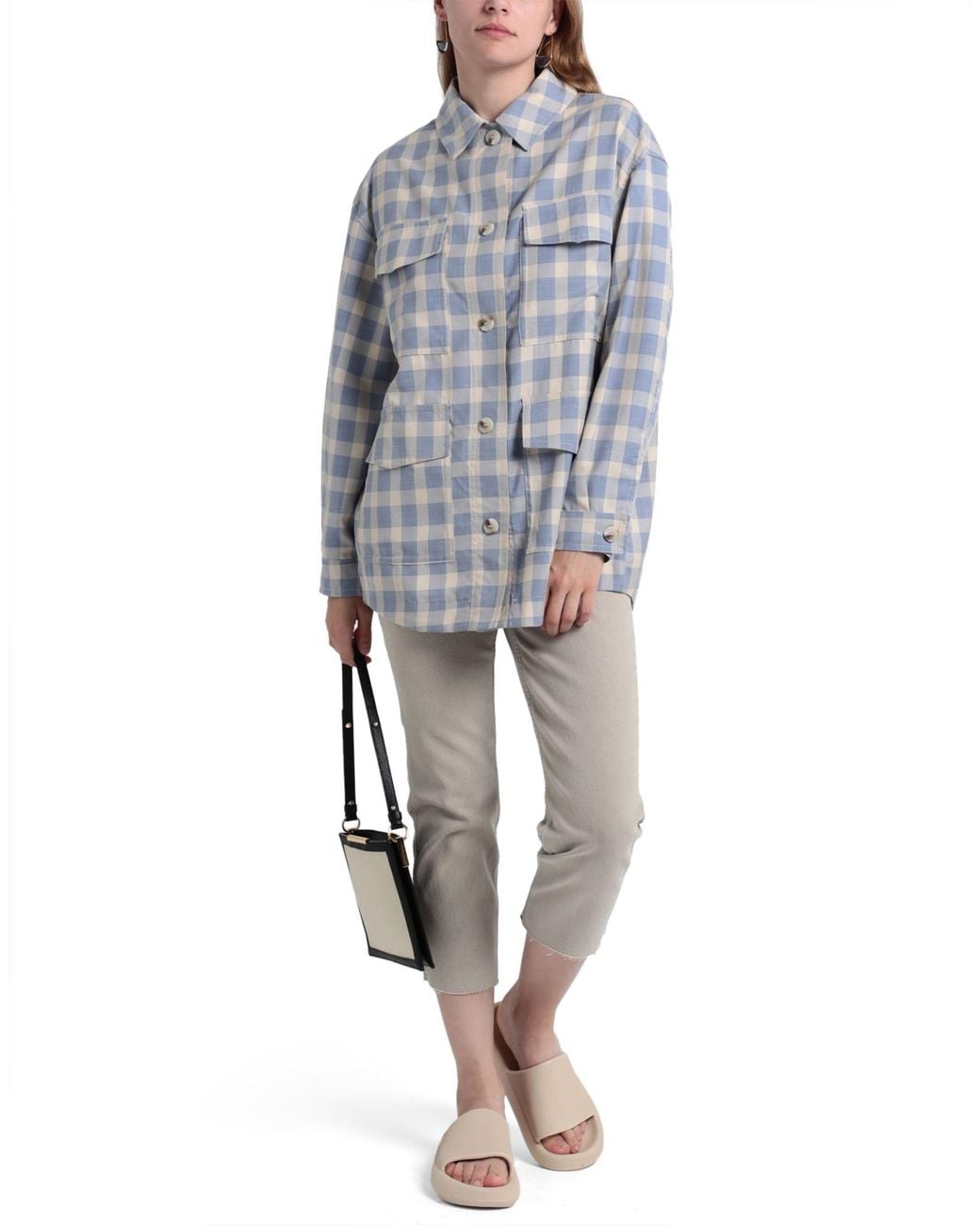 TOPSHOP White Shirt Polyester, Rayon