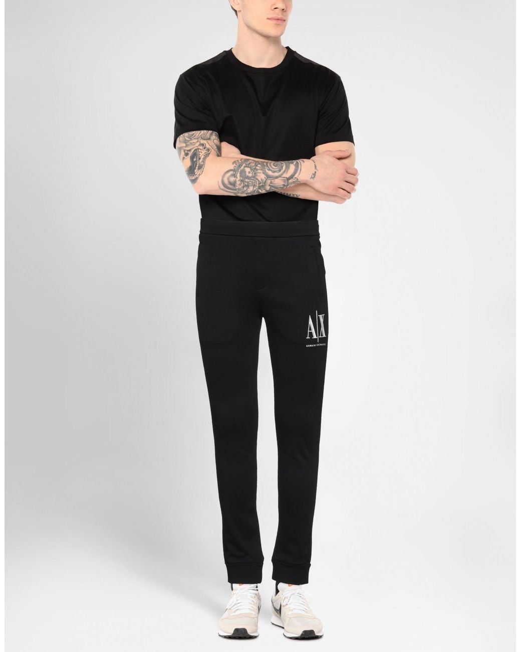 ARMANI EXCHANGE Black Pants Cotton for men