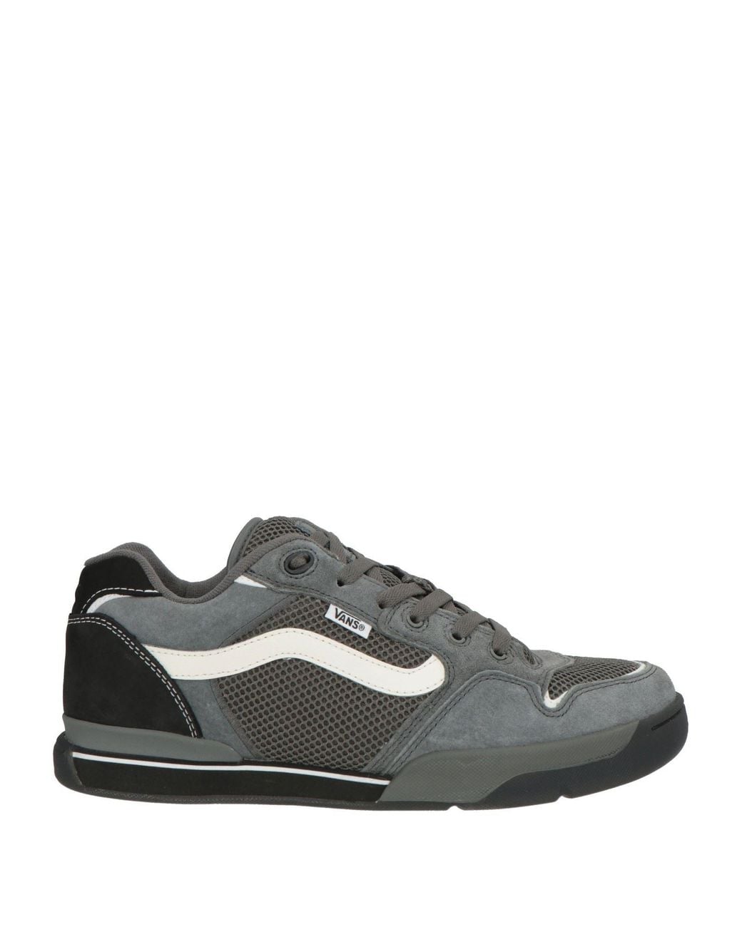 Vans Gray Sneakers Leather, Textile Fibers for men