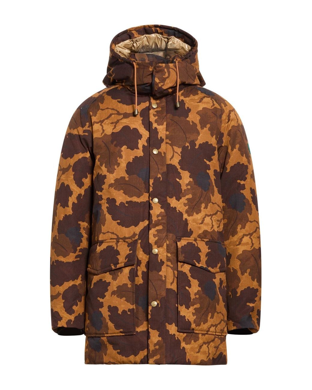 Woolrich Brown Camel Puffer Cotton for men