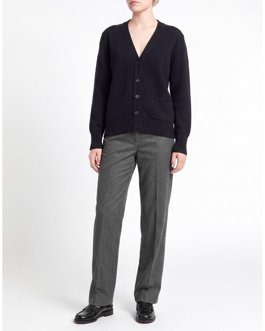 William Lockie Blue Midnight Cardigan Lambswool
