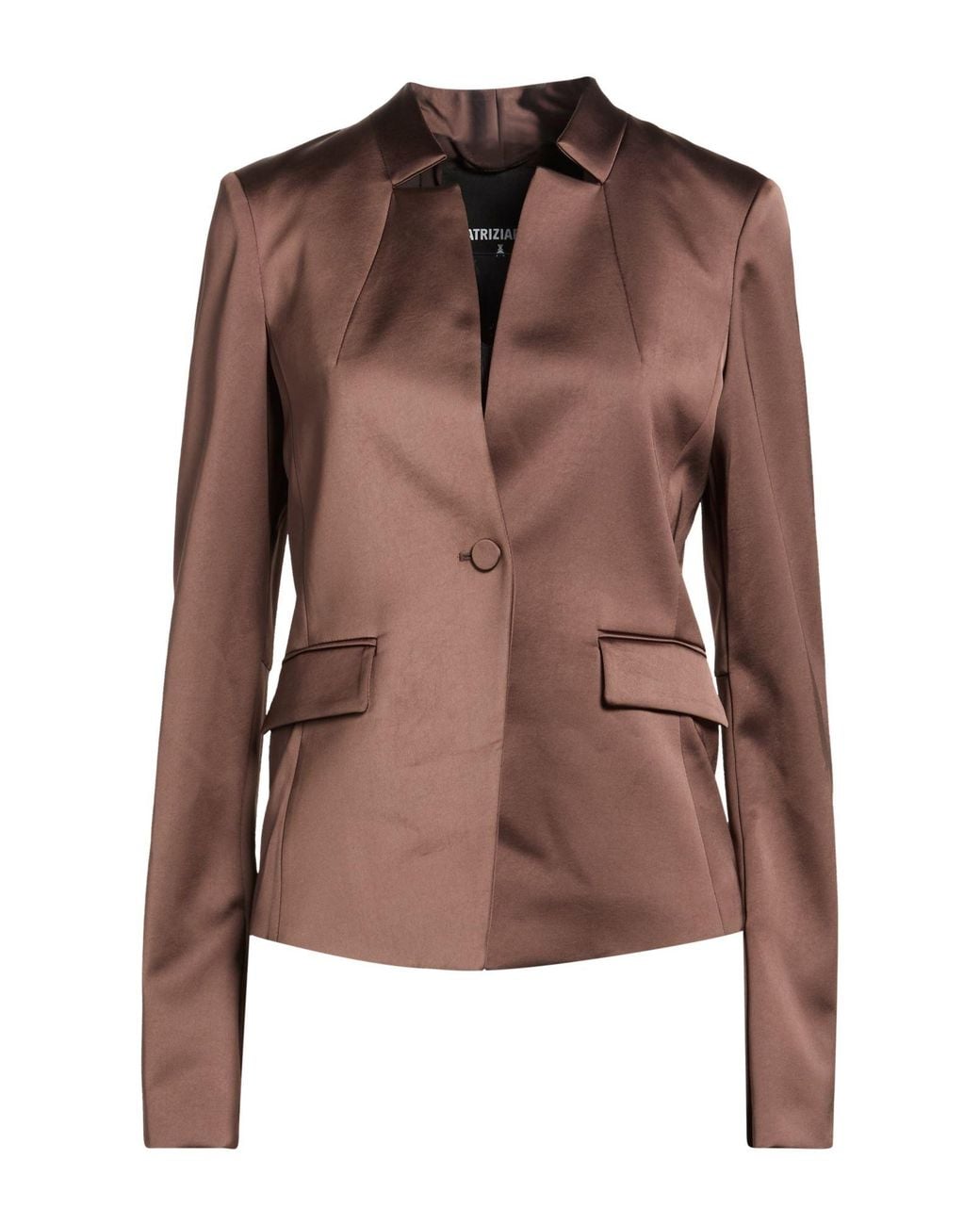 Patrizia Pepe Brown Blazer Polyester