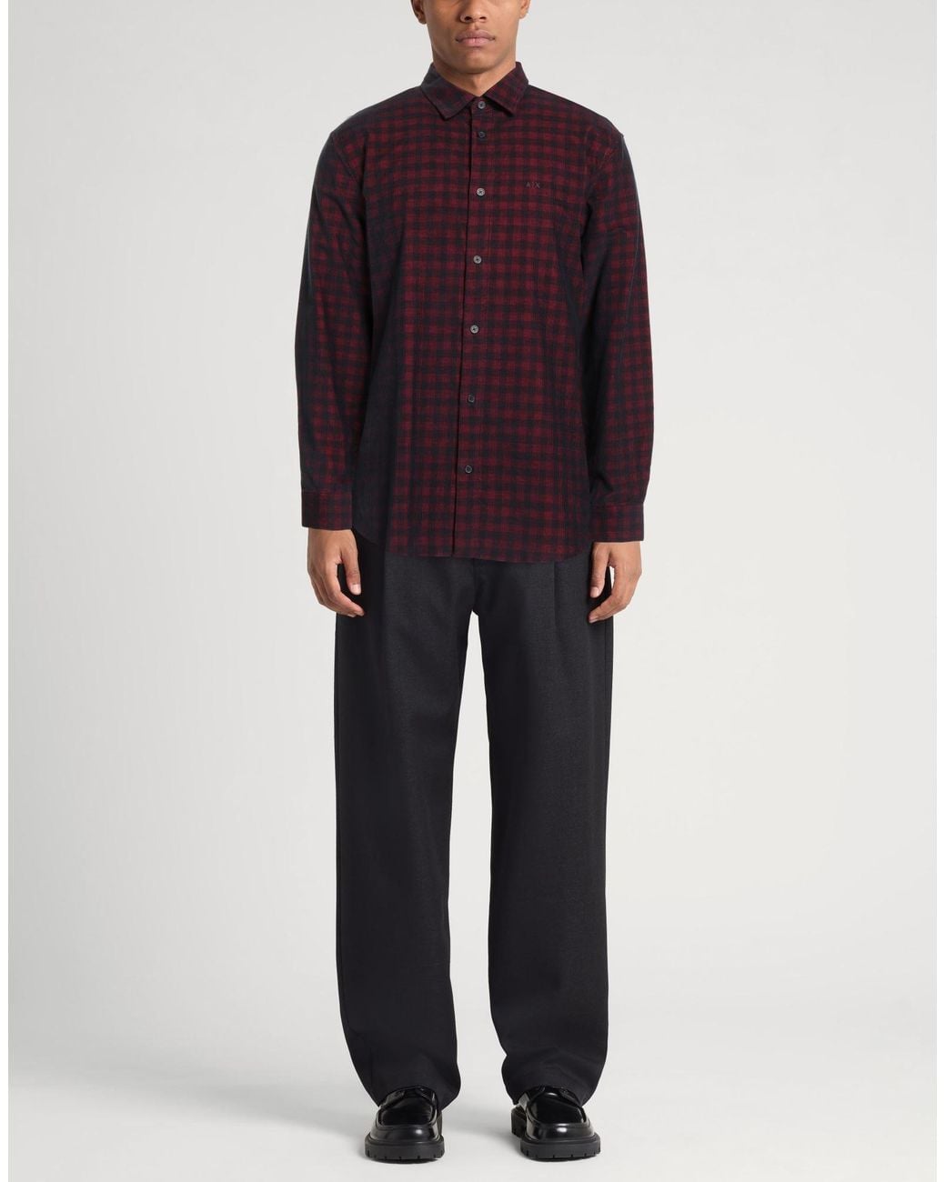 ARMANI EXCHANGE Purple Midnight Shirt Cotton for men