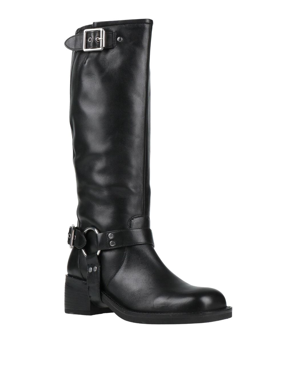 Marella Black Boot Leather