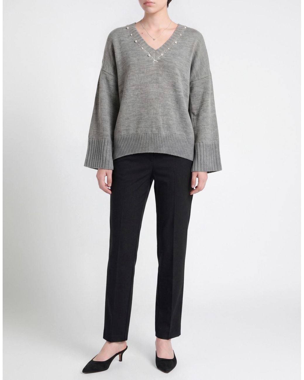 Carla G Gray Sweater Polyacrylic, Alpaca Wool, Polyamide, Polyester