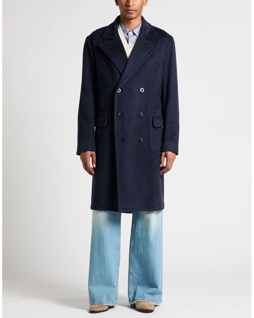 Boglioli Blue Coat for men