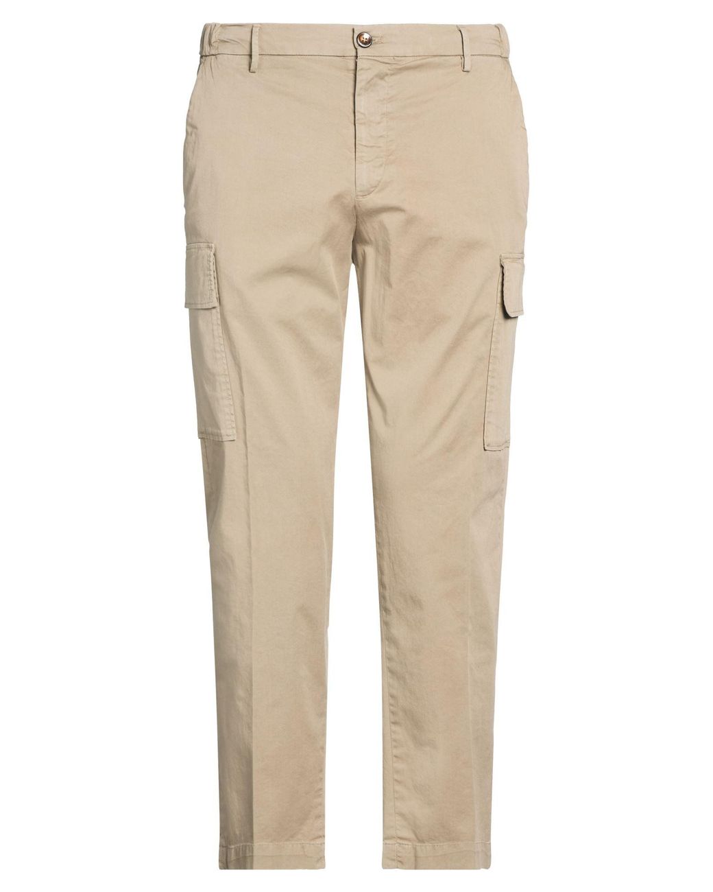 Michael Coal Natural Pants Cotton, Elastane for men