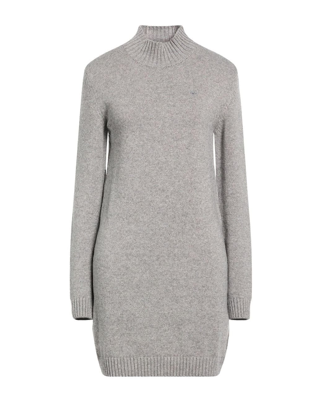 Chiara Ferragni Gray Mini Dress Wool, Viscose, Polyamide, Cashmere