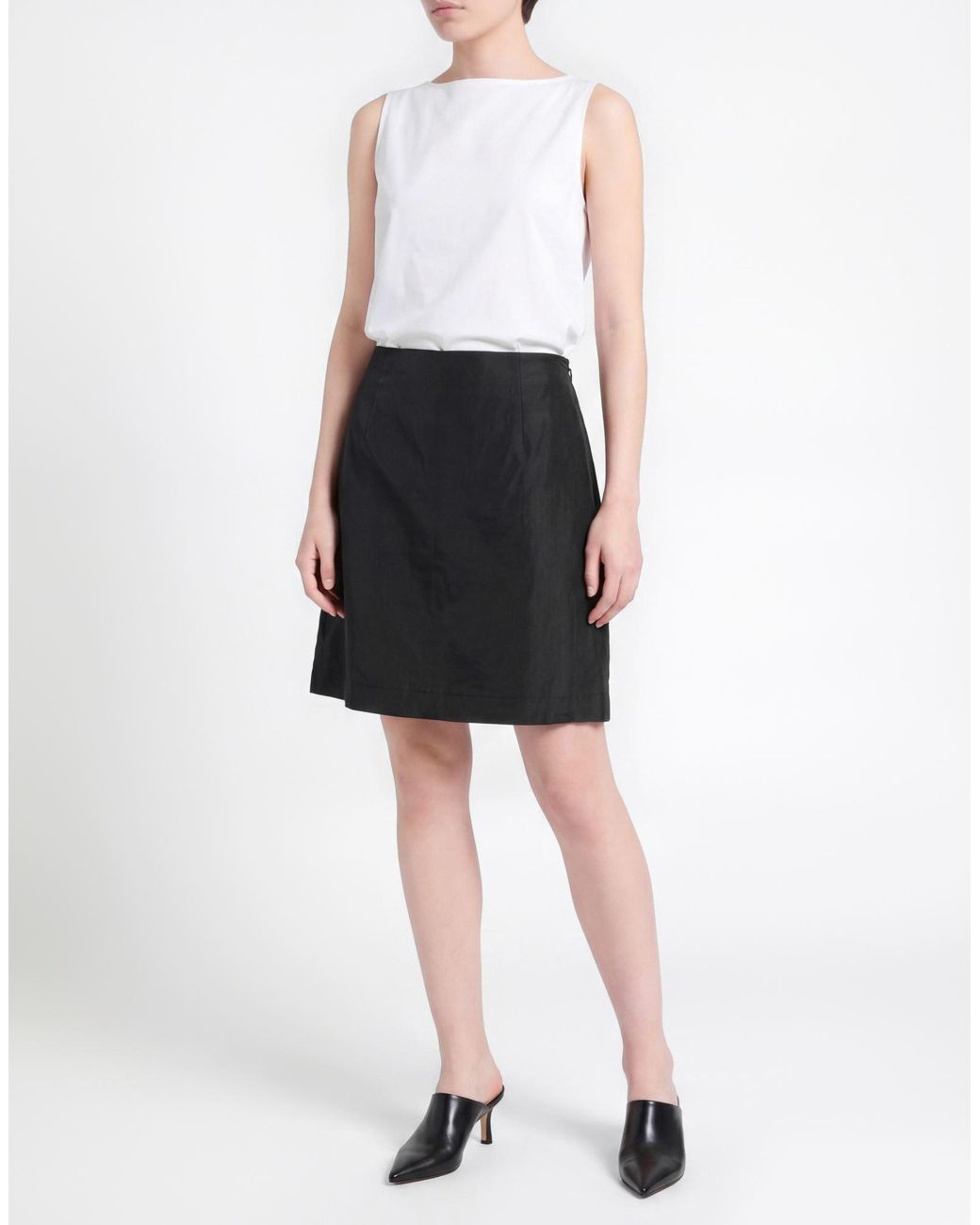 By Malene Birger Black Mini Skirt Viscose, Polyamide