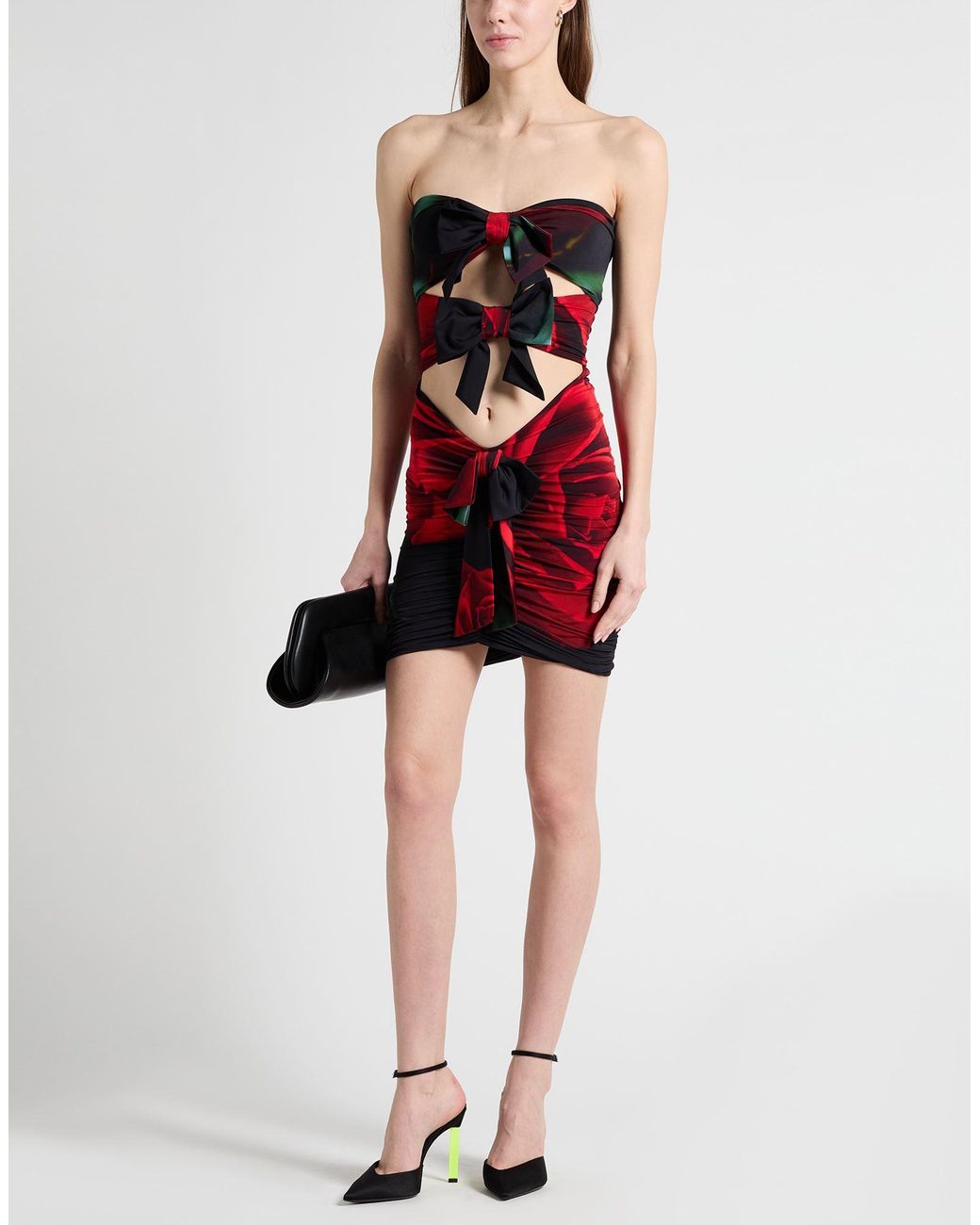 Alexandre Vauthier Red Mini Dress Viscose, Elastane