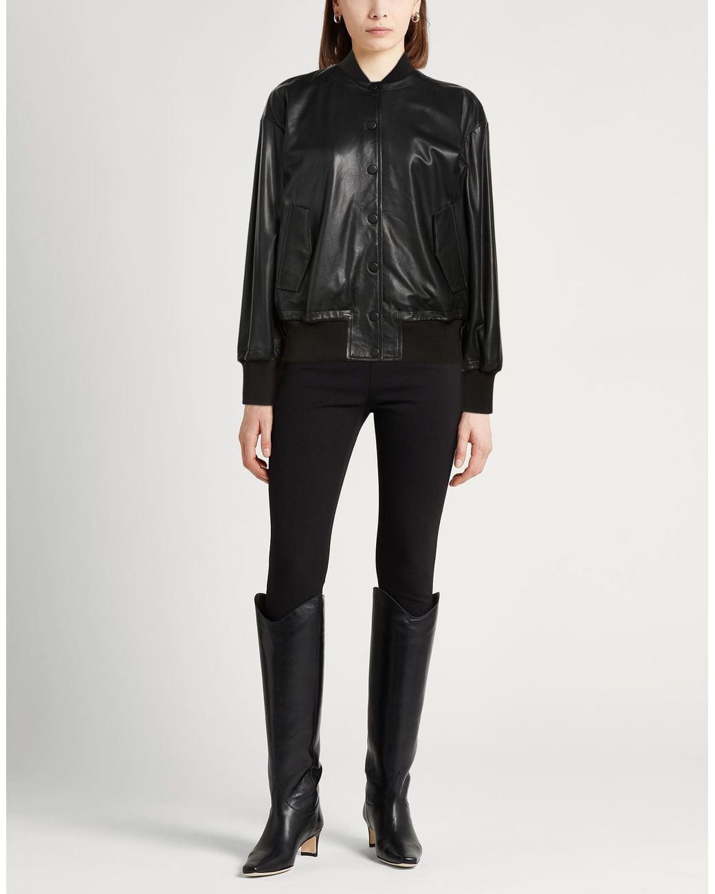 Emporio Armani Black Jacket Lambskin