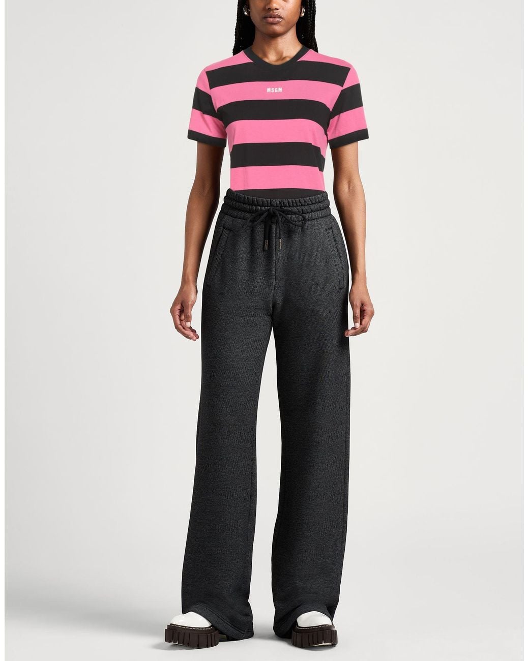 MSGM Pink Fuchsia T-Shirt Cotton
