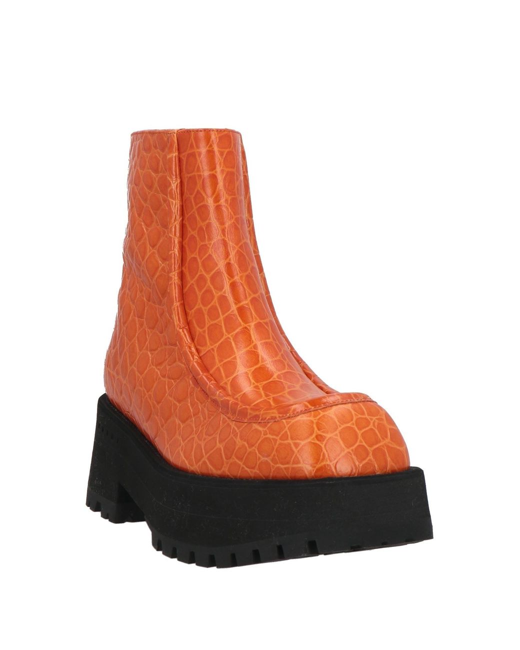 Marni Orange Ankle Boots