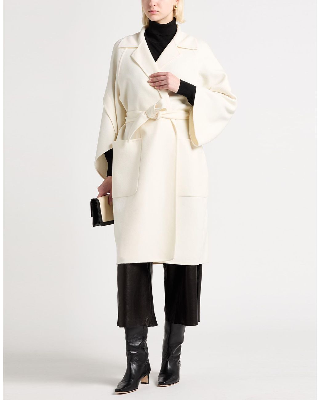 Max Mara Natural Cream Coat Virgin Wool, Cashmere