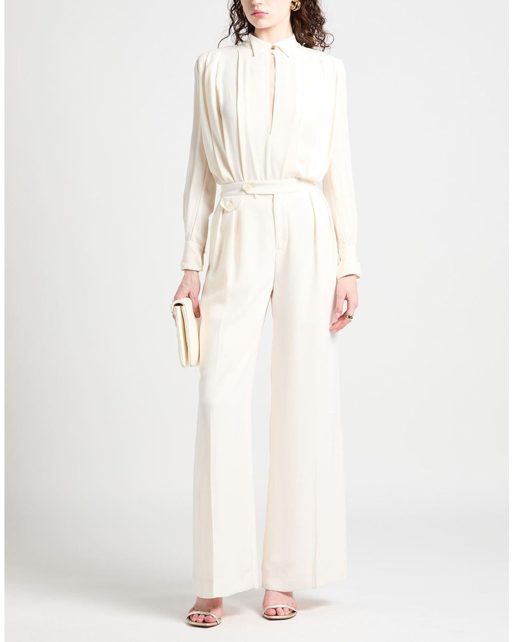 Elisabetta Franchi White Bodysuit Viscose