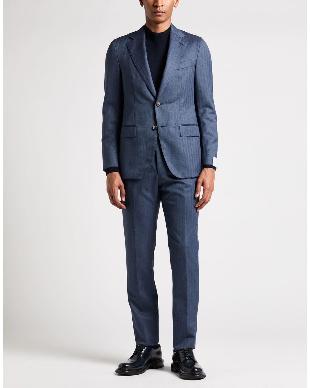 Caruso Blue Suit Wool for men