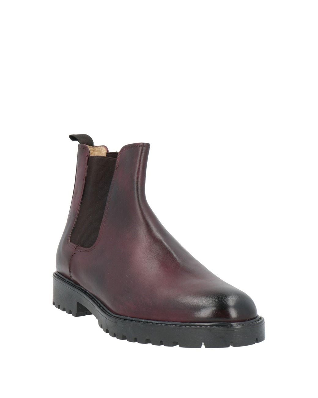 Andrea Ventura Firenze Brown Burgundy Ankle Boots Leather for men