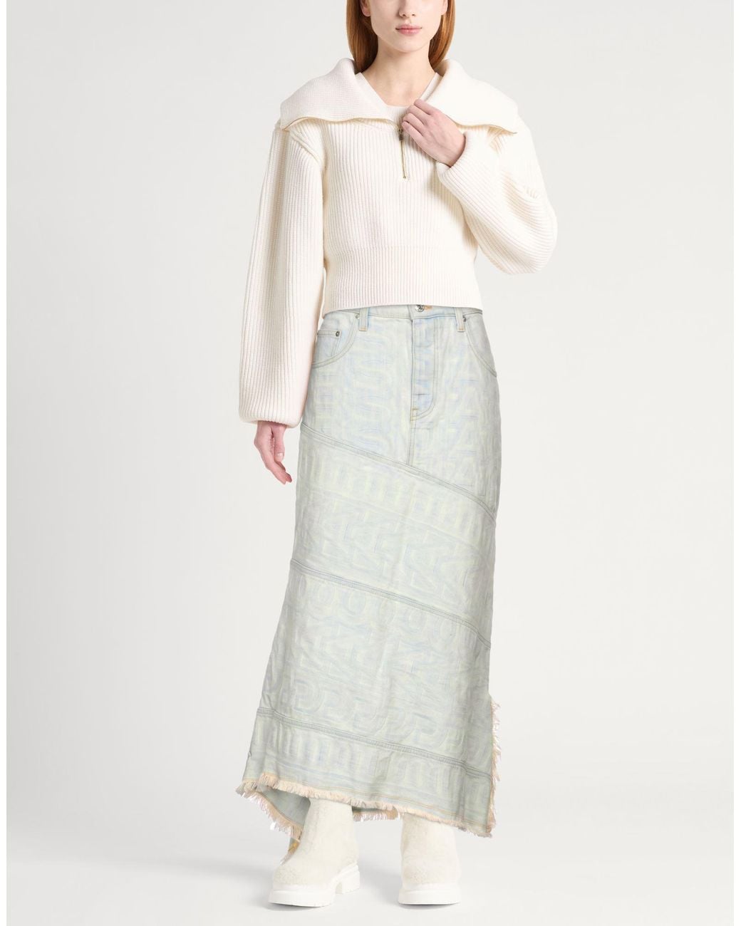 Marc Jacobs White Denim Skirt Cotton