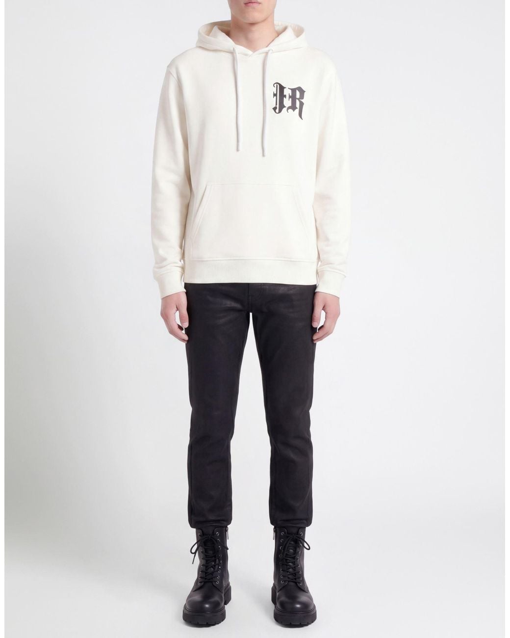 John Richmond White Sweatshirt Cotton, Polyester for men