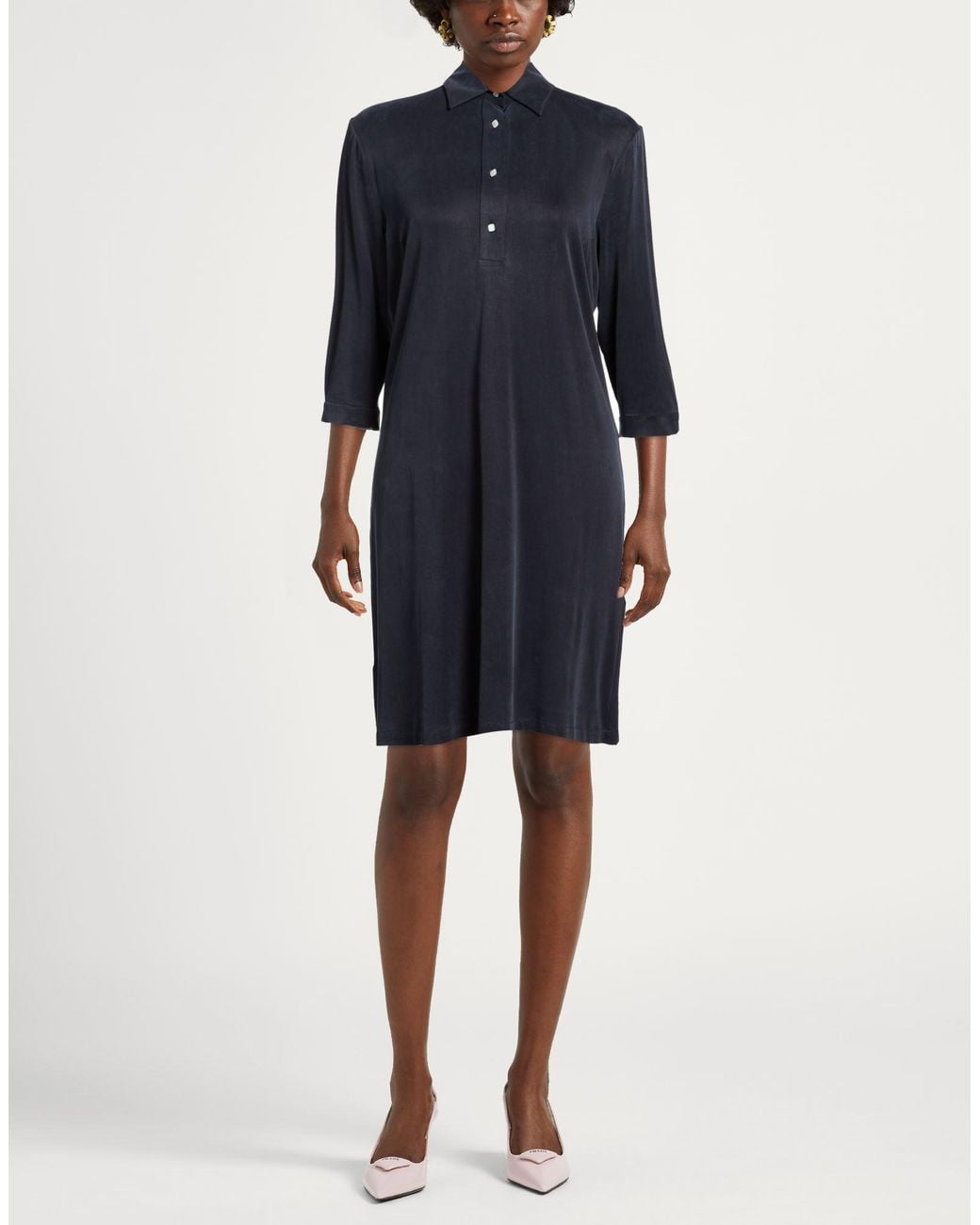 Rrd Blue Mini Dress Cupro, Elastane