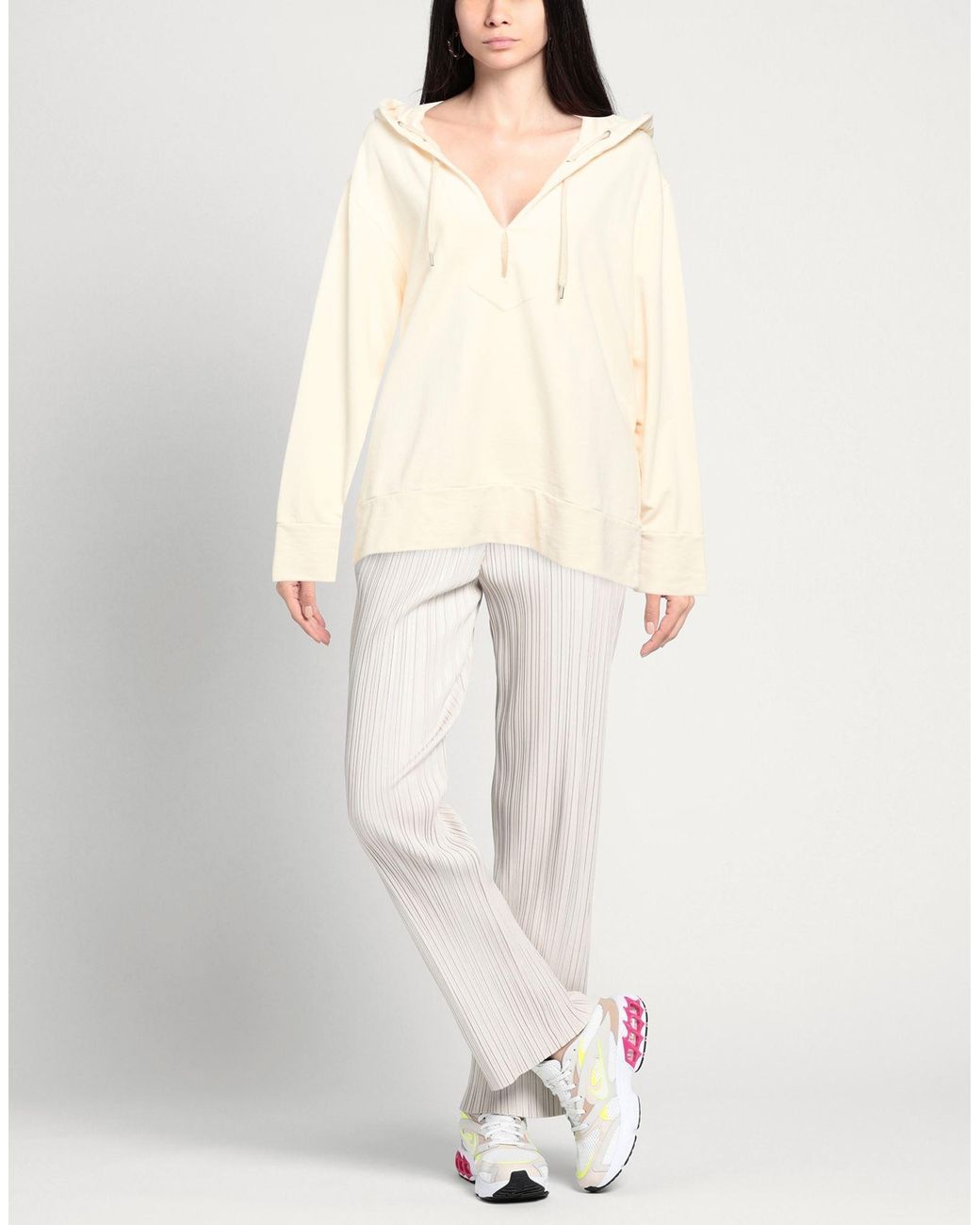 19.70 Nineteen Seventy Natural Ivory Sweatshirt Cotton