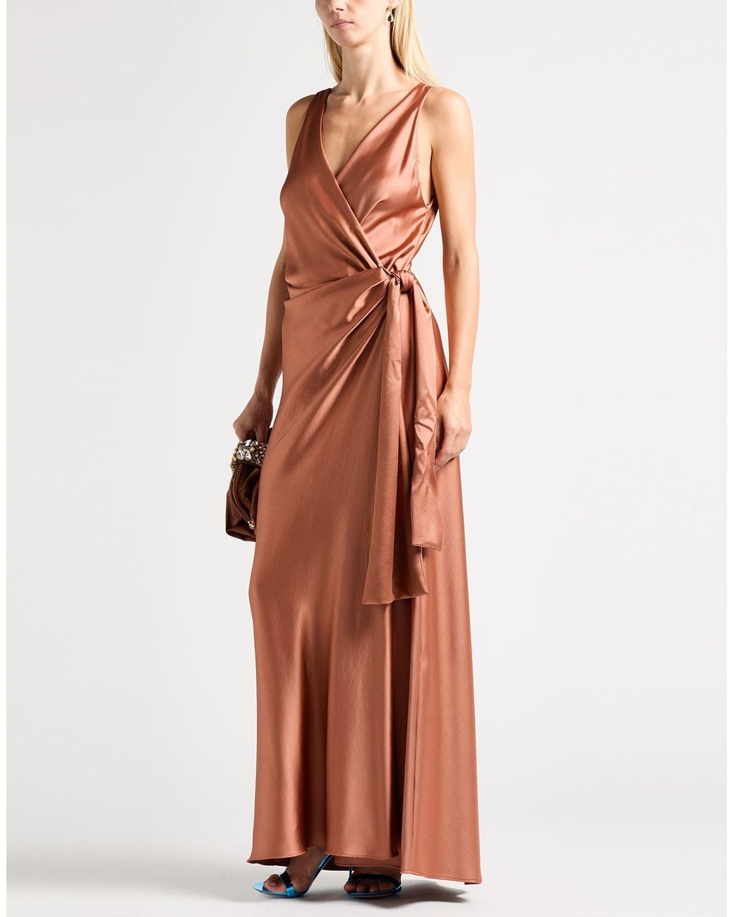Pinko Pink Maxi Dress Polyester