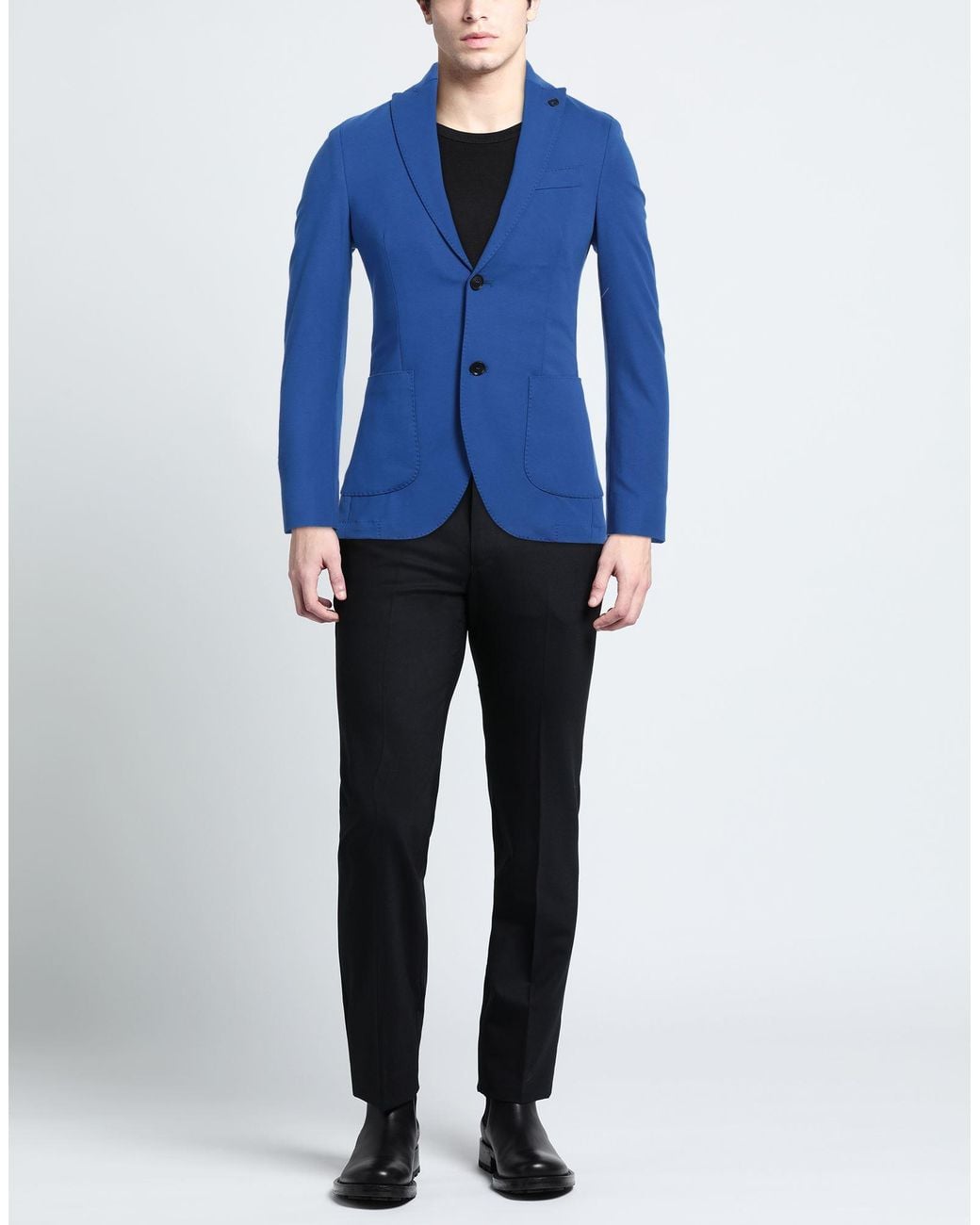 BRERAS Milano Blue Blazer Viscose, Polyamide, Elastane for men