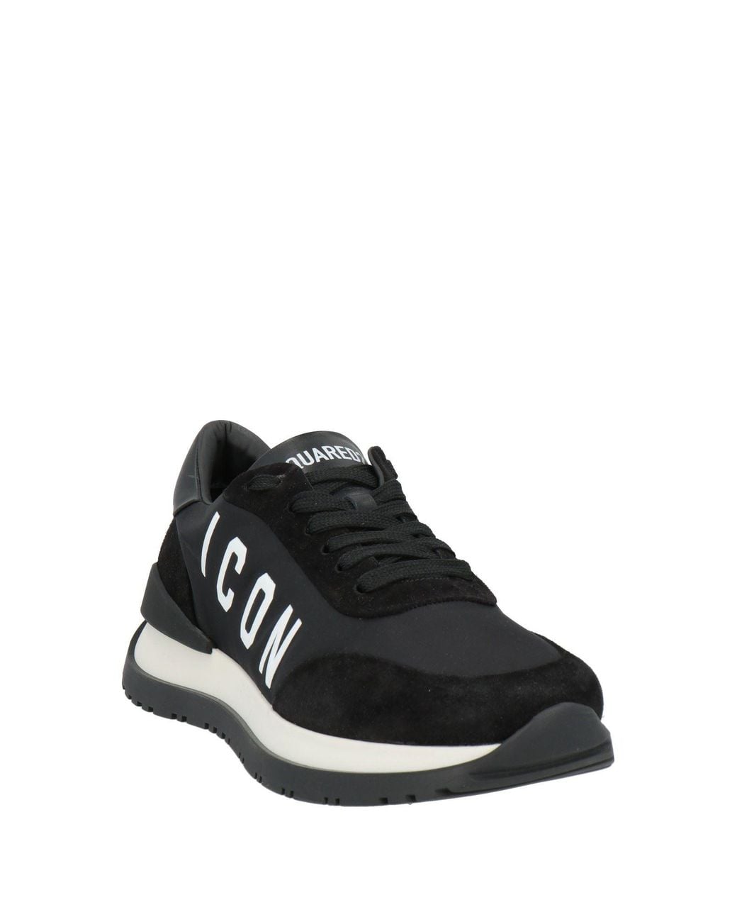 DSquared² Black Sneakers Nylon, Leather for men