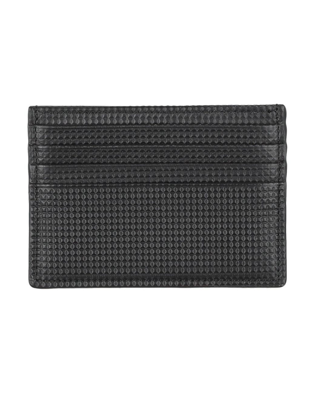 Canali Black Cardholder Leather for men