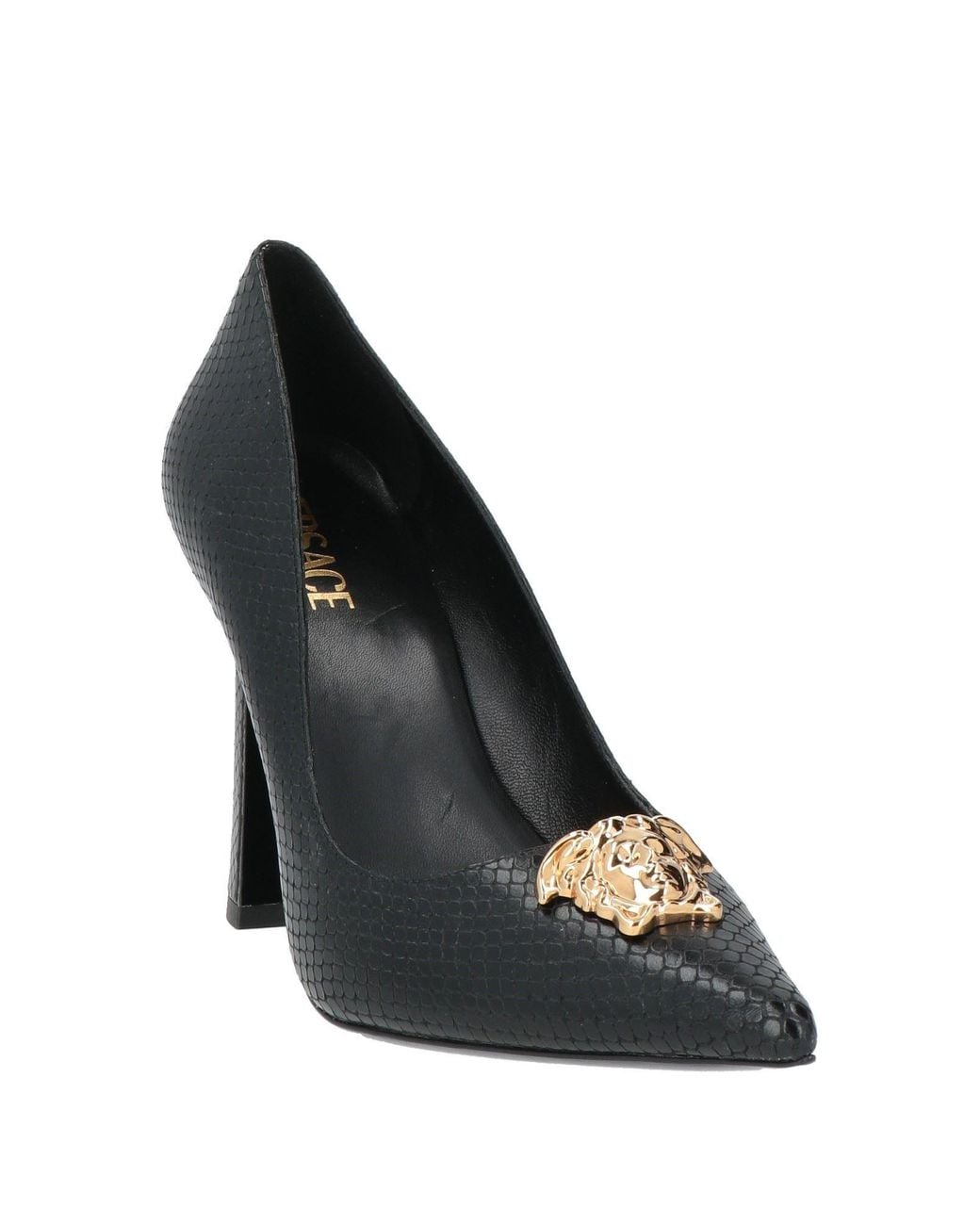 Versace Black Pumps Leather