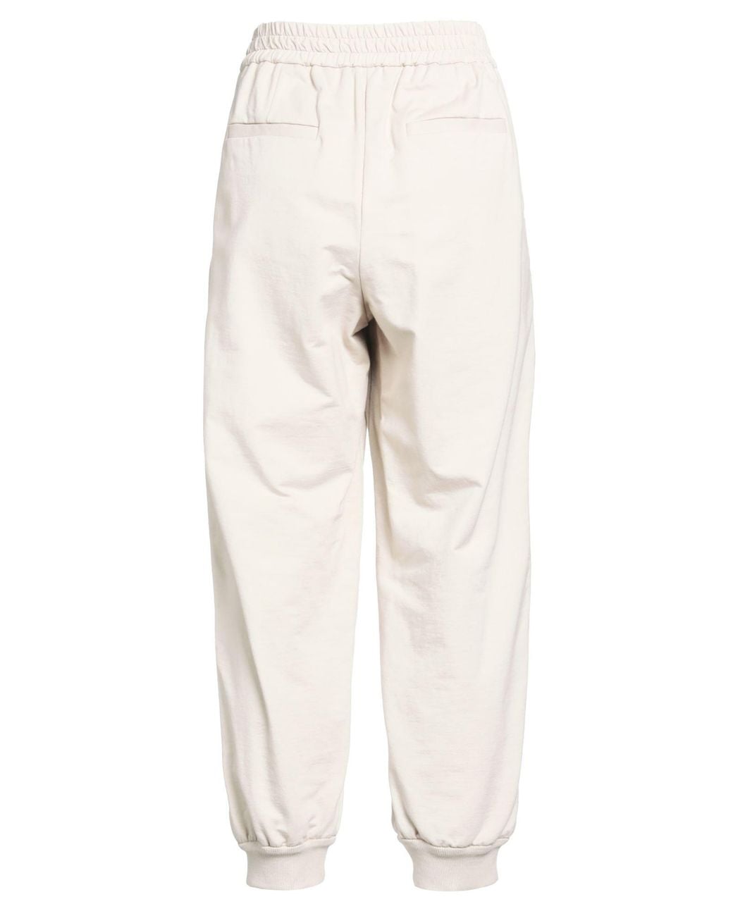 Brunello Cucinelli Natural Pants Cotton, Elastane, Polyester, Acetate, Silk