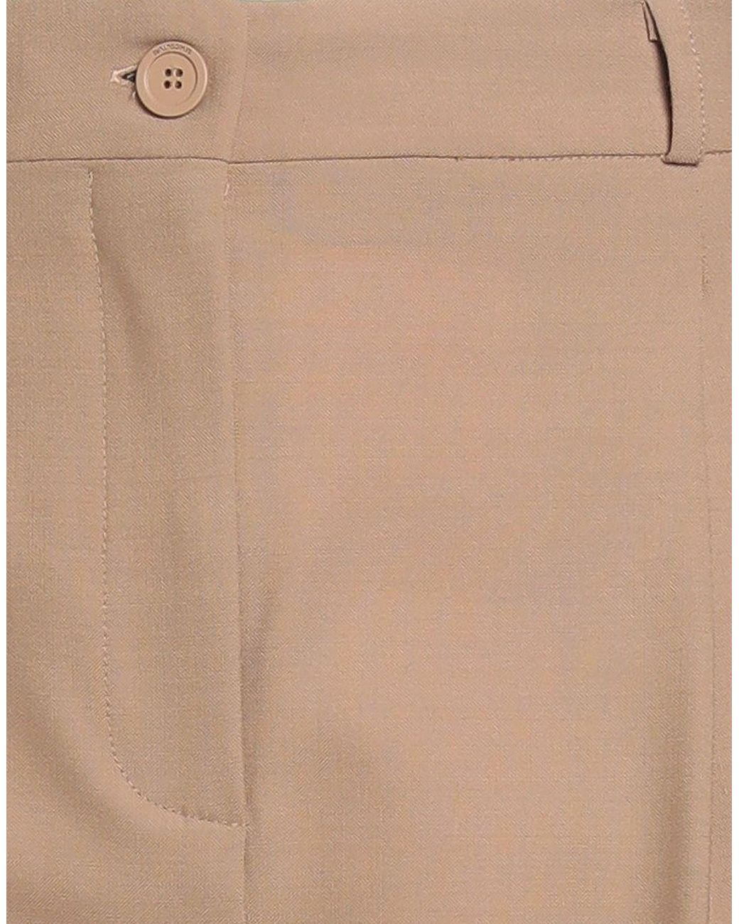 Semicouture Natural Pants Polyester, Virgin Wool, Elastane