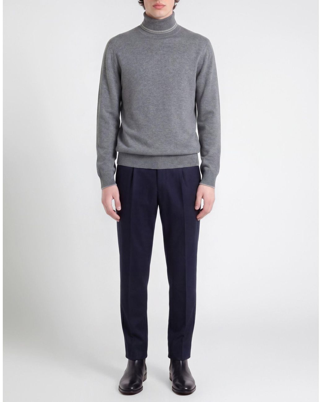 Alpha Studio Rollkragenpullover in Gray für Herren