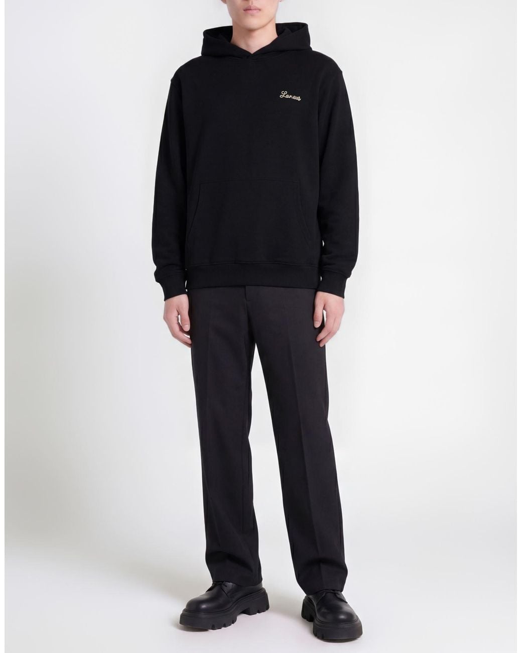 Laneus Black Sweatshirt Cotton for men