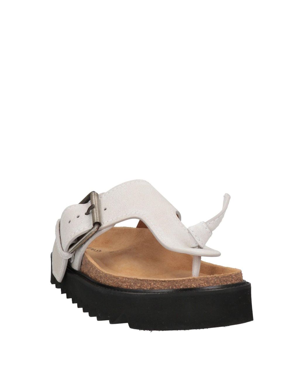 Acne White Toe Post Sandals