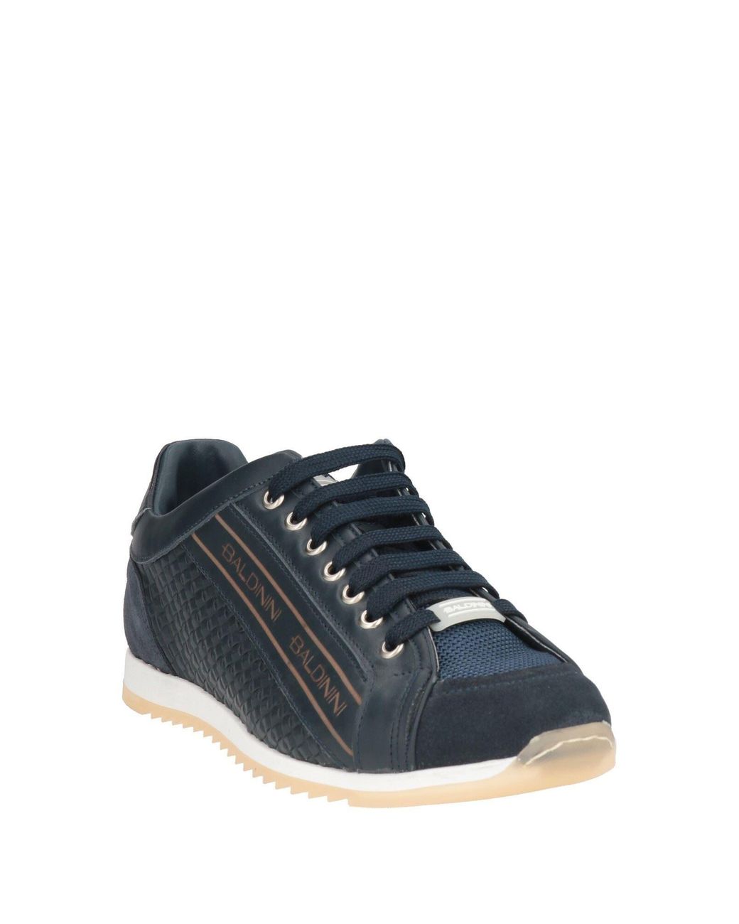 Baldinini Blue Sneakers Leather, Textile Fibers for men