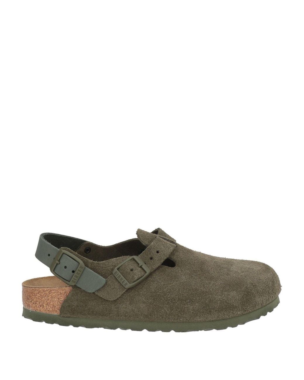 Birkenstock Green Military Mules & Clogs Leather