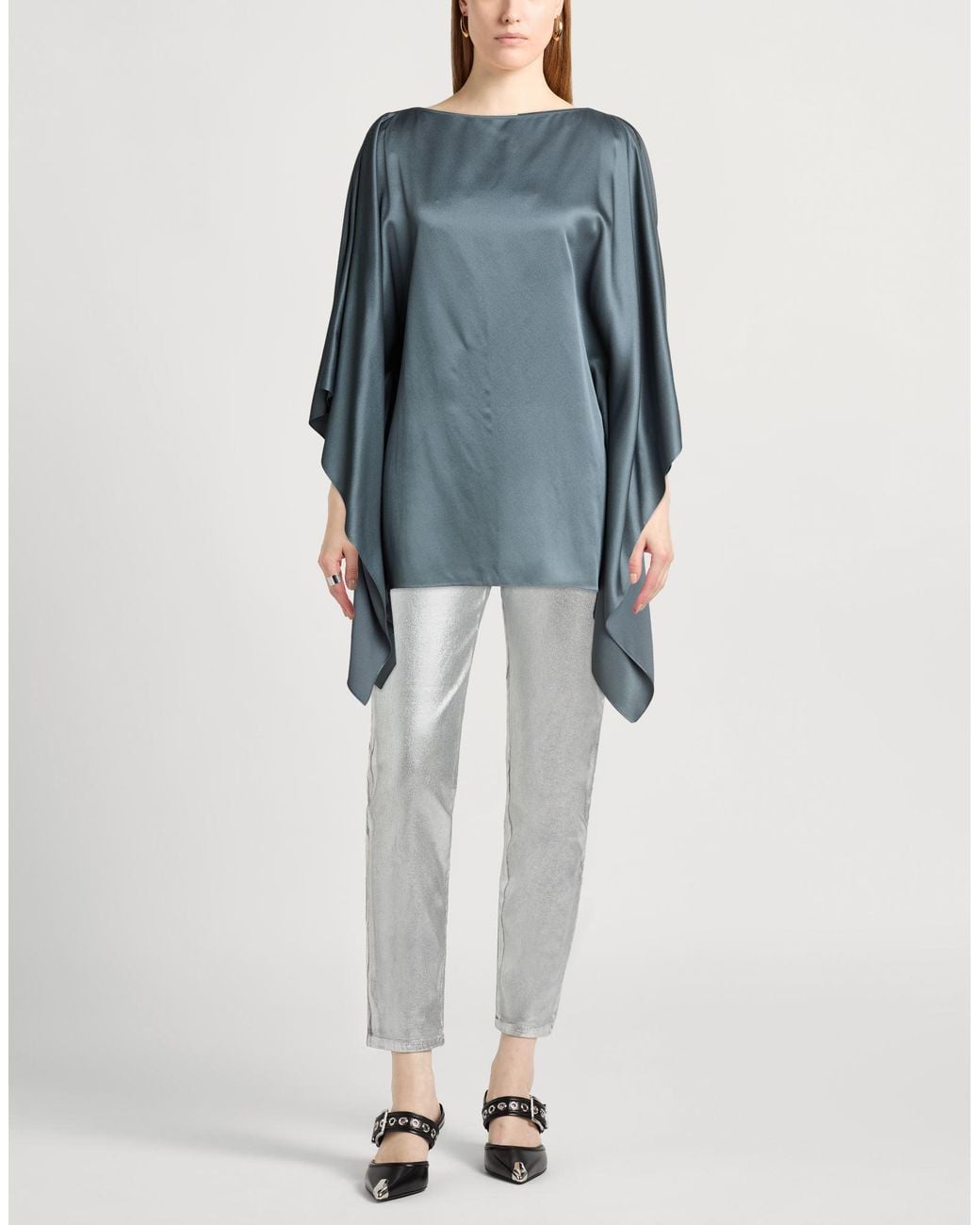 Lanvin Blue Top Acetate, Viscose